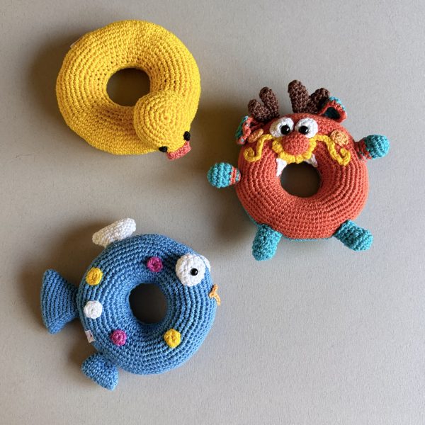 Colourful Dotted Fish Rattle - Image 2