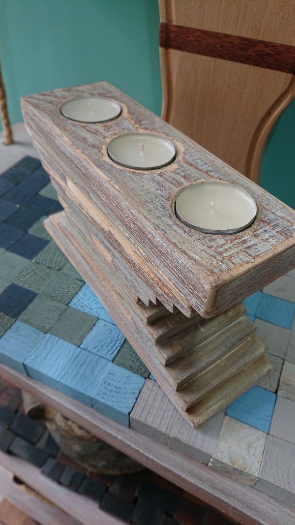 Unique stacked tealight candle holder - Image 2